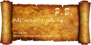 Pánczél Dóra névjegykártya